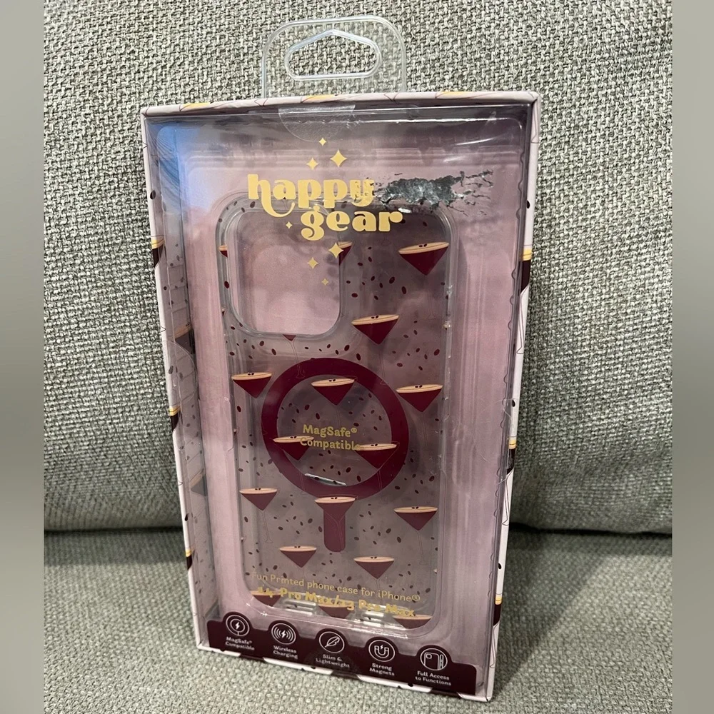 NIB Espresso Martini Clear iPhone 13/14 Pro Max MagSafe Compatible Phone Case